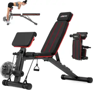 JOROTO Verstellbare Hantelbank für Heim-Fitnessstudio, 453,6 kg Kapazität, faltb