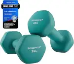 SONGMICS 2 Stück Hexagon Hanteln mit Neoprenbeschichtung für Krafttraining, Fitness, Zuhause