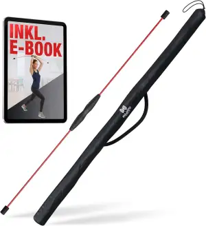 NAJATO Sports Schwingstab – Swingstick inkl. E-Book (PDF Datei) & Tasche – Wackelstab mit verstellbaren Gewichten – Für Physiotherapie & Fitness
