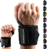 FITGRIFF® Handgelenk Bandagen [Wrist Wraps] 45cm Handgelenkbandage für Fitness, Handgelenkstütze, Bodybuilding, Kraftsport & Crossfit