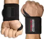 Raigeki Fitness Handgelenk Bandagen [2er Set] Extra starker Halt (+ Trainingspläne) Handgelenkbandagen für Krafttraining - Wrist Wraps für Frauen und Männer