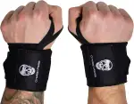 Gymreapers Gewichtheber-Handgelenkbandagen (Wettbewerbsqualität) 18" Handgelenkstütze in professioneller Qualität mit strapazierfähiger Daumenschlaufe - Beste Bandage für Kraftdreikampf