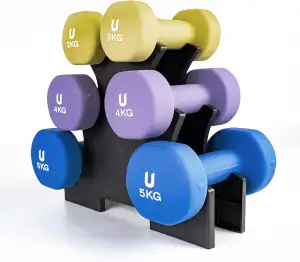 unycos - Neopren Hanteln【2er-Sets, 1-10 kg】Kurzhanteln, Rutschfest für Damen und Männer, Anti-Roll-Design | Fitnessstudio, Krafttraining, Pilates, Gymnastik, Fitnessgeräte für Zuhause