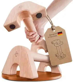 Liegestützgriffe extra lang - Transportable mini Parallettes - einfach verstaubare Handstand Griffe - Calisthenics Equipment zum Mitnehmen