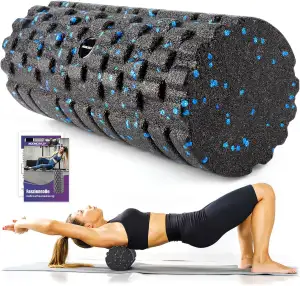 nooncrazy Faszienrolle mit 3D-Texturmassage, Foam Roller(33cm x 14cm) zur Muskelverspannungen lin...