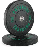 PhysKcal Hi-temp Olympic Bumper Plates | 50mm-Hantelscheiben | Hantelscheiben mit gutem Rückprall für Gewichtheber-Drops | Langlebiges Hantelset 5–25 kg