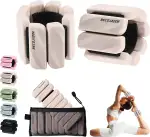 BECOJADDE Gewichtsmanschetten fuß 0.45 KG / 0.9 KG Je Gewichte für Beine und Arme Set 2 Ankle Weights Handgelenk Gewichte Knöchelgewichte Fussgewichte für Laufen Joggen Cardio Aerobic Krafttraining