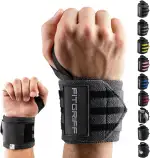 FITGRIFF® Handgelenk Bandagen [Wrist Wraps] 45cm Handgelenkbandage für Fitness, Handgelenkstütze, Bodybuilding, Kraftsport & Crossfit