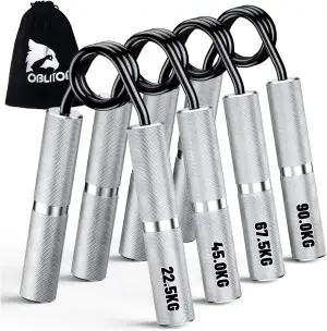 Handtrainer Unterarmtrainer 4 or 6 Pack(22.5-157.5KG) Metall Fingertrainer Griff