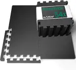 Arebos Eva Puzzlematte 54-teilig | Bodenschutzmatte ca. 5,9 m² inkl. Randstücke | Fitness, Pool &...