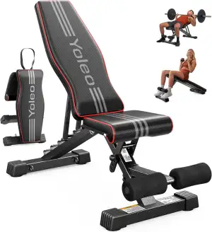YOLEO Klappbare Hantelbank Multifunktion Training Fitness Bank Bauchtrainer Schr