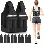 Verstellbare Gewichtsweste für Damen, 0,6 kg - 8,7 kg, mit 9 Gewichtspackungen, waschbare Gewichtswesten für Herren, Workout, Fitness, Krafttraining, Laufen, Gehen