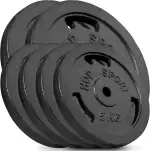 Hop-Sport 40 kg Gusseisen Hantelscheiben 30mm - Guss Gewichte Hantel Sets zur Auswahl: 4x10kg / 2x20kg / 4x5kg+2x10kg - 30/31 mm Bohrung