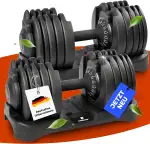 Verstellbare Kurzhantel Set | 12kg |18kg | 24kg | 40kg | 15 Gewichtseinstellungen | Einzelhantel ...