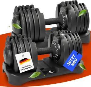 Verstellbare Kurzhantel Set | 12kg |18kg | 24kg | 40kg | 15 Gewichtseinstellunge