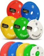 HQ Germany® Hantelscheiben 50mm [Set/Paar 0.5-2.5kg] - Wettkampf Fractional Plates - Micro Bumper Plates 50mm, Gewichte, Hantelscheiben Set nach IWF Standard