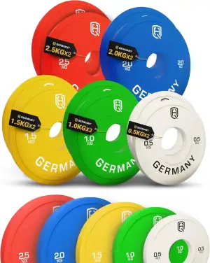 HQ Germany® Hantelscheiben 50mm [Set/Paar 0.5-2.5kg] - Wettkampf Fractional Plat