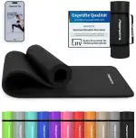 MSPORTS Gymnastikmatte Premium inkl. Tragegurt + Übungsposter + Workout App I Hautfreundliche Fit...