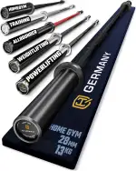 HQ Germany® Langhantelstange 50mm [13kg/15kg/20kg] - Langhantel 50mm - Olympia Langhantel, Gewichtsstange, Olympic Barbell Bar, Powerlifting Hantelstange, Weightlifting