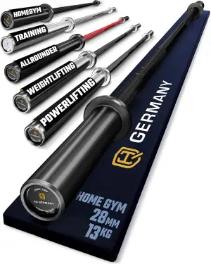 HQ Germany® Langhantelstange 50mm [13kg/15kg/20kg] - Langhantel 50mm - Olympia L