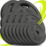 Hop-Sport Gusseisen Hantelscheiben Set 30 kg mit 31 mm Lochdurchmesser, ideal für Standard 30mm L...