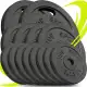 Hop-Sport Gusseisen Hantelscheiben Set 30 kg mit 31 mm Lochdurchmesser, ideal für Standard 30mm L...