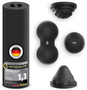 NEOLYMP Faszienrolle Set – 5-in-1 Massage-Set für Rücken, Nacken und Füße – EPP-