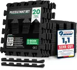 unycos - Bodenschutzmatte Set【12/20/28 Teile】Puzzlematte 30x30 cm, Rutschfeste Schutzmatten per Fitnessraum und Sportgeräte, Gymnastikmatte, Trainingsmatte, Yogamatte, Wasserdicht, Ungiftig
