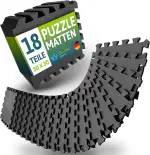 ZenOne Sports® Bodenschutzmatte Fitness I Puzzlematte Boden - 30x30x1cm I Individuell verlegbare Trainingsmatte für dein Home Gym I Robuste Bodenmatte für Sportgeräte, Schaumstoffmatte