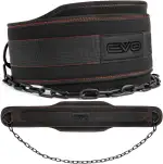 EVO Fitness Dip Gürtel robust 36" verstellbare Kette Gewichthebergürtel 6.25" Rückenstütze Hebegürtel Dip Gürtel Kinn Klimmzüge Männer und Frauen Bodybuilding Powerlifting Workout