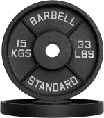 Gusseisen Hantelscheiben Set, 10kg, 15kg, 20kg Hantel Set für 50mm Olympia Gewichte Hantel Bar, Metall Hantelscheiben für Gewichtheben und Hip Thrust, Hantelscheiben für Home Gym