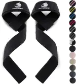 Fitgriff® Zughilfen (gepolstert) für Krafttraining, Bodybuilding, Fitness - Kreuzheben Gurte - Li...