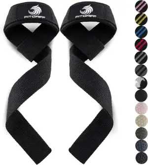 Fitgriff® Zughilfen (gepolstert) für Krafttraining, Bodybuilding, Fitness - Kreu