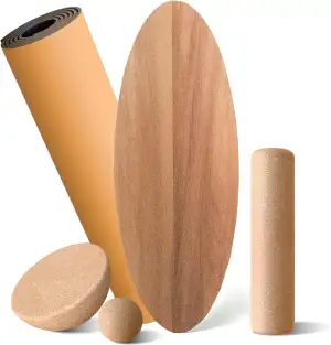 Balance Board aus Holz für Erwachsene – Rocker Shape Design mit rutschfester Obe