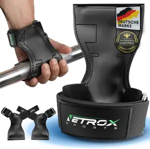 NetroxSports - Power Grips Fast Zughilfen für Krafttraining – Fitness Lifting Straps für Kreuzheb...