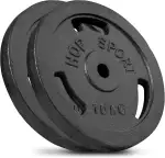 Hop-Sport Gusseisen Hantelscheiben Set 20 kg mit 31 mm Lochdurchmesser, ideal für Standard 30mm L...