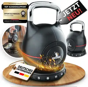 SPORTSCHMIEDE Kettlebell [Verstellbar] 2-20 kg Hanteln Set Gewichte Hantel für H