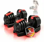 SPORTSCHMIEDE Hanteln Set [Verstellbar] Gewichte Hantel Kurzhanteln für Home Gym | Hantelset Kraftstation | Set für Frauen & Männer - Ideal für Krafttraining & Fitness Fitnessgeräte für Zuhause