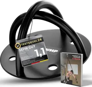 NEOLYMP Edelstahl Wandanker für Fitnessbänder bis 300kg - Wandhalterung, Deckenhaken Schwerlast, Fitness Zubehör fürs Home Gym, Boxsack Deckenhalterung