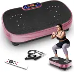 Vibrationsplatte für Zuhause - Rüttelplatte mit 120 Stufen & 5 Modi, mit Widerstandsbändern & Fernbedienung, für Fettverbrennung Muskelaufbau Figurformung ideal für Zuhause Home Gym