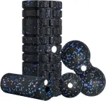 3D Faszienrolle Set Foam Roller Faszien Set mit Faszienball Mini Faszienrolle Klein und Duoball f...