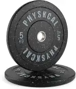 PhysKcal Hi-temp Olympic Bumper Plates | 50mm-Hantelscheiben | Hantelscheiben mit gutem Rückprall...