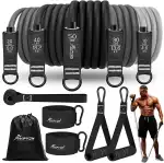 HPYGN Fitnessbänder Set, 150lbs 200lbs 250lbs Resistance Bands 5 Verschiedene Stärken, Widerstand...