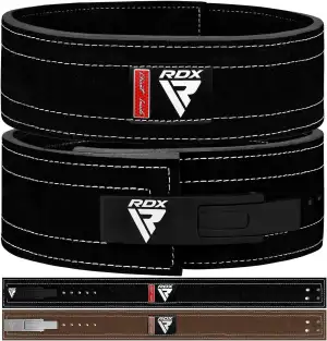 RDX 4” Gewichthebergürtel Hebelschnalle Leder, 10mm Genehmigt IPL USPA, Powerlif