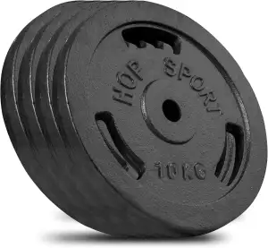Hop-Sport 40 kg Gusseisen Hantelscheiben 30mm - Guss Gewichte Hantel Sets zur Au