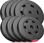 Hop-Sport Hantelscheiben Set 20 kg (4 x 5 kg) | Kunststoff Gewichtsscheiben | Bohrung Ø 30/31 mm ...