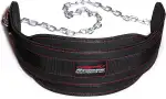 Raigeki Fitness Dip Gürtel mit Kette, 106cm Stahlkette, (+ Trainingspläne) - Gewichte Gürtel für Krafttraining, Bodybuilding, Gewichtheben & Klimmzüge für Frauen und Männer