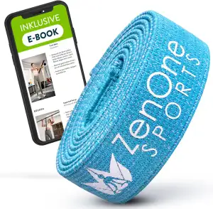 ZenOne Sports® Fitnessbänder Stoff I Resistance Bands in 6 Stärken von X-Light bis XX-Heavy I Stoff Widerstandsbänder mit Workout-Guide - Ideal für Krafttraining, Warm-up & Mehr I Gymnastikband