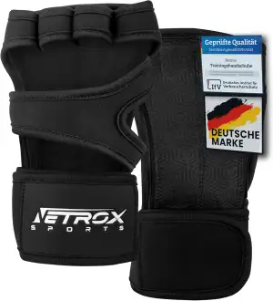 NetroxSports - Trainingshandschuhe mit Handgelenkbandage für Krafttraining Kraft