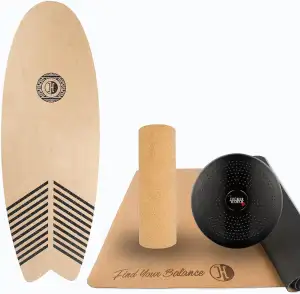 JUCKER HAWAII Balance Boards - Trick & Surf Balanceboard (100% Echtholz) mit extra rutschfester Oberfläche - Find Your Balance